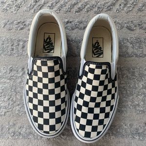Platform checkered vans